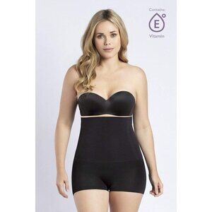 Curveez Signature Control High Waist Boyshort Sz L Black Shapewear Short CUR3700